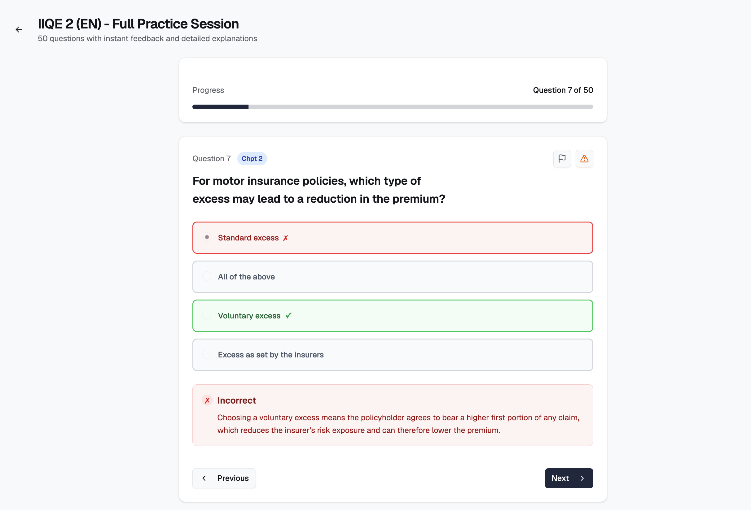 Real practice mode view from HK Licensing Prep