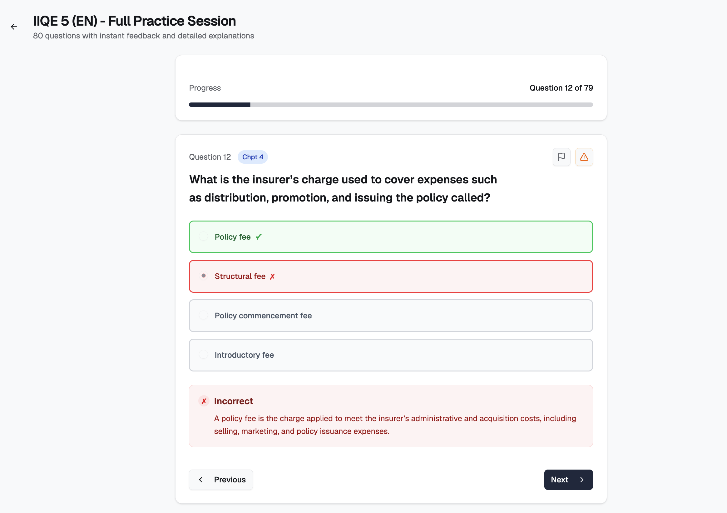 Real practice mode view from HK Licensing Prep